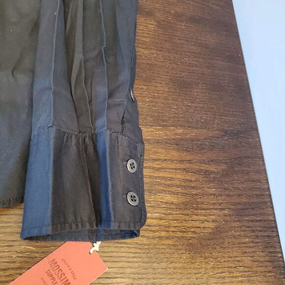NWT Mossimo Supply Co. Men XL Dark Gray Infantry Shirt Long Sleeve Snap Pockets - Picture 11 of 16